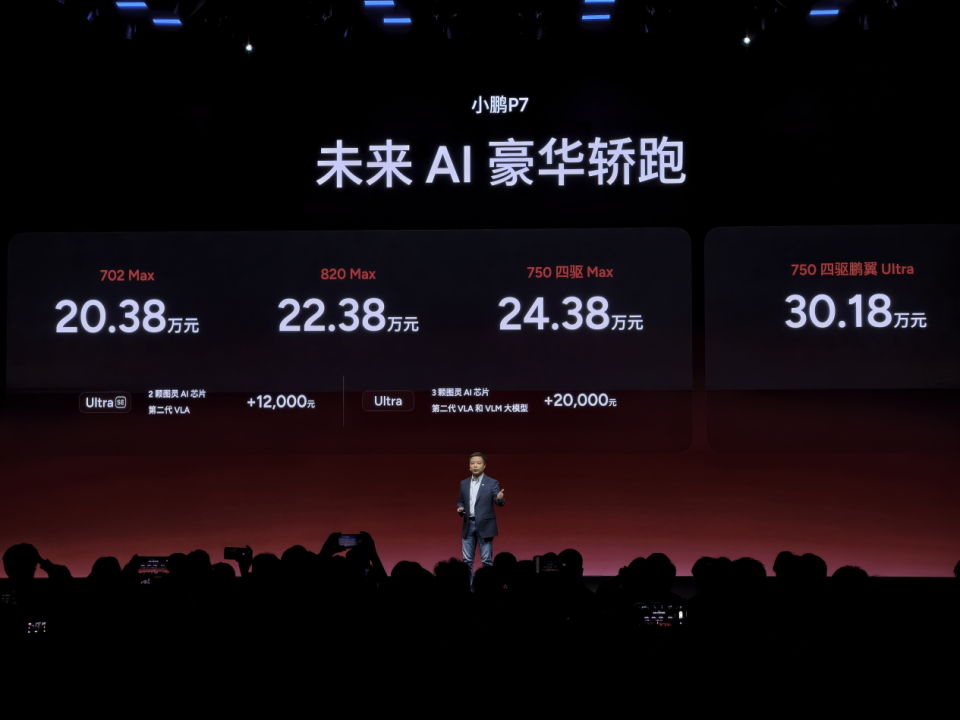 小鹏P7新增Max与Ultra SE版，20.38万起